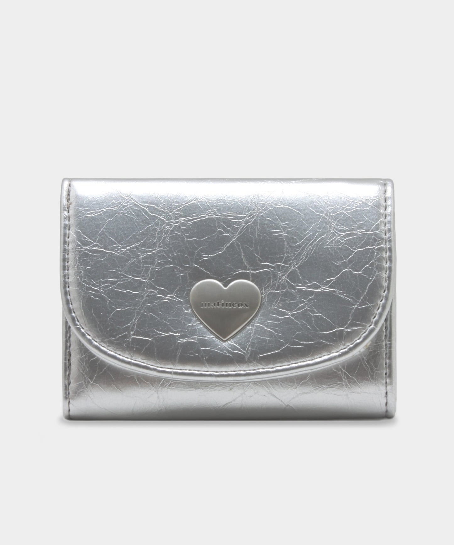 Heart Fold Wallet - Silver