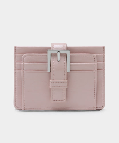 Buckle Card Wallet - Soft Pink