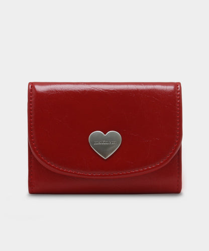 Heart Fold Wallet - Red