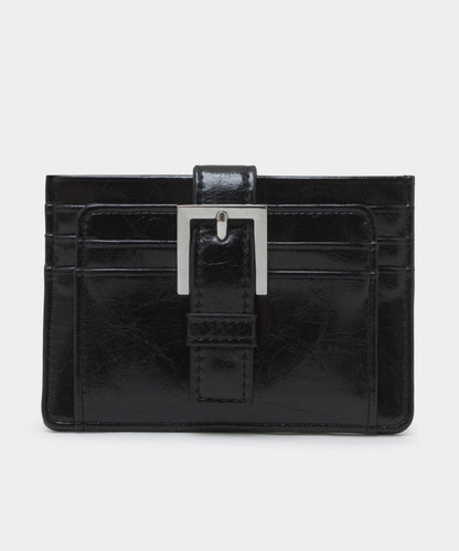 Buckle Card Wallet - Black