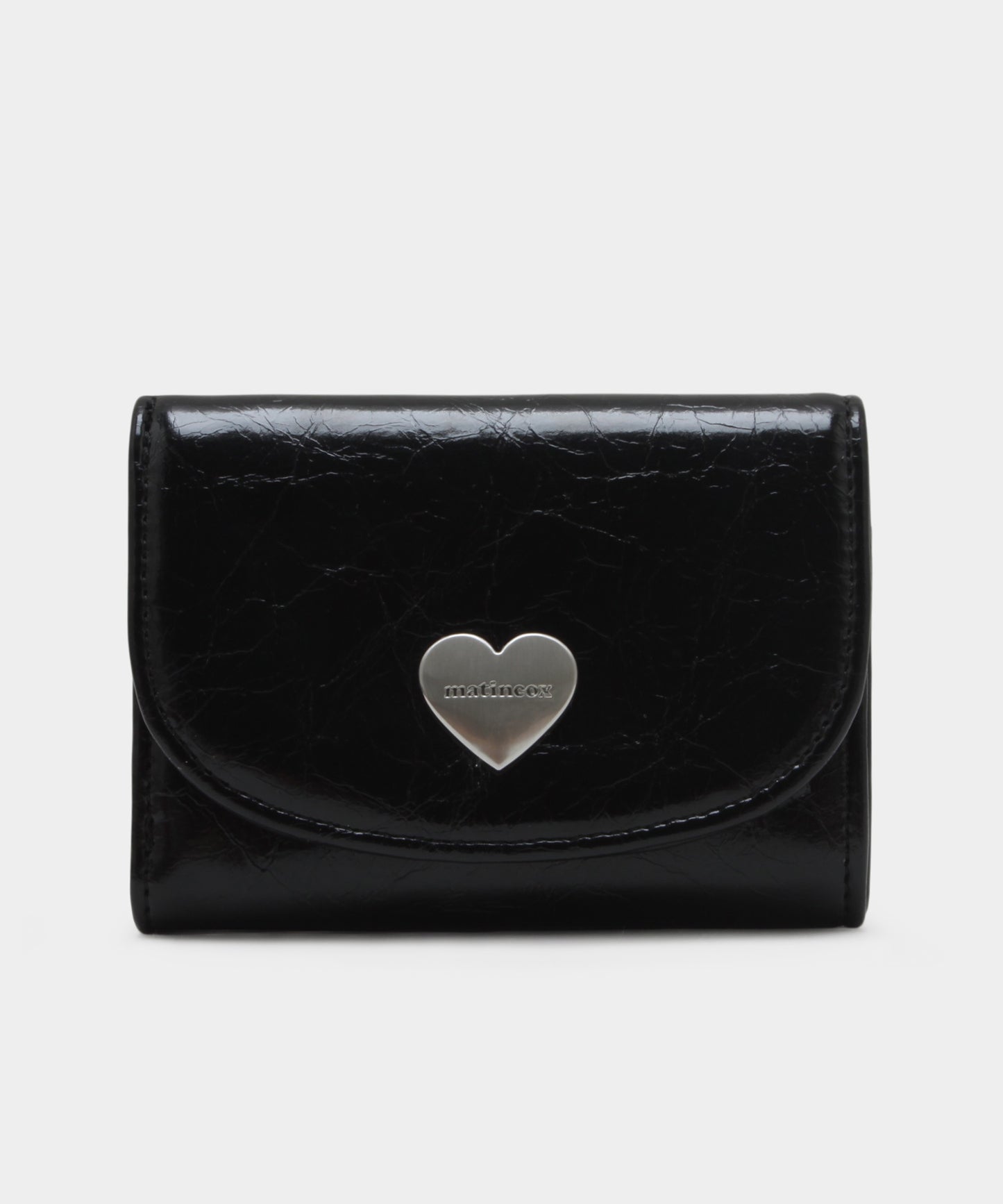 Heart Fold Wallet - Black