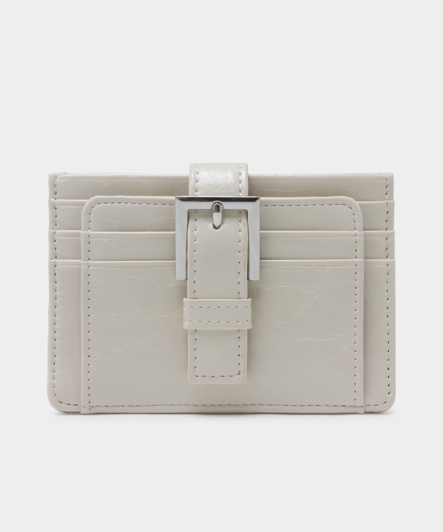 Buckle Card Wallet - Cream