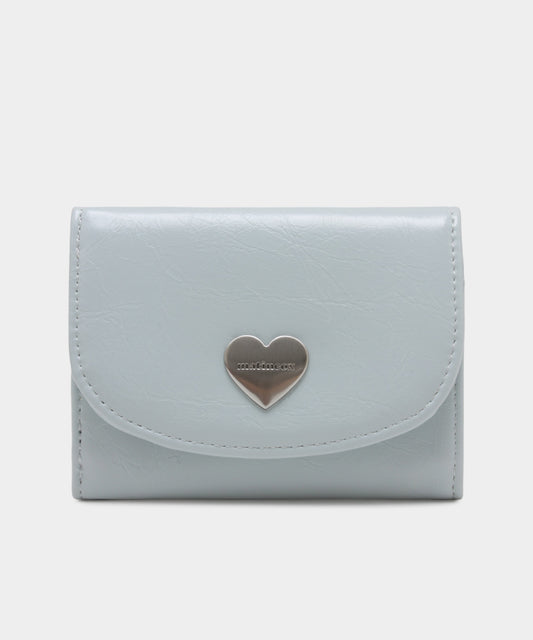 Heart Fold Wallet - Sky Blue