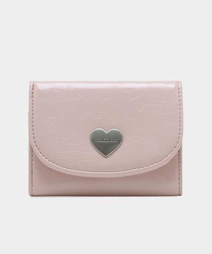 Heart Fold Wallet - Soft Pink
