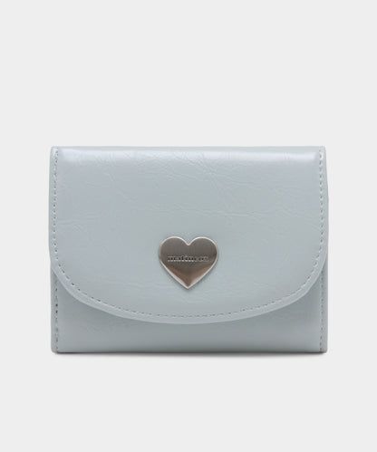 Heart Fold Wallet - Sky Blue