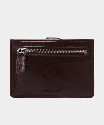 Buckle Card Wallet - Chocolate