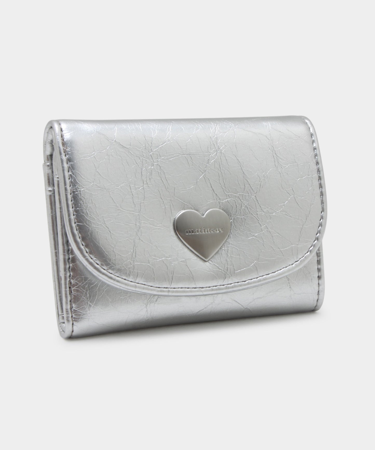 Heart Fold Wallet - Silver