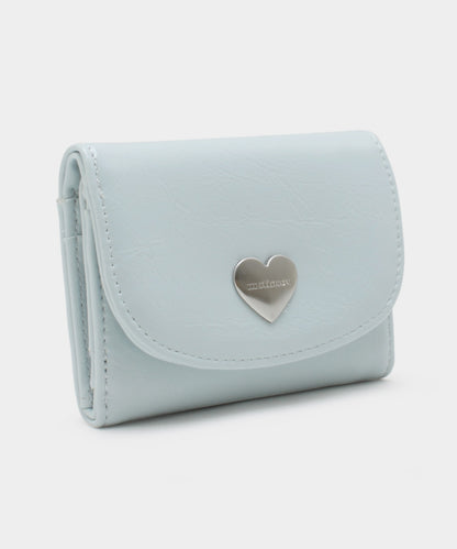Heart Fold Wallet - Sky Blue
