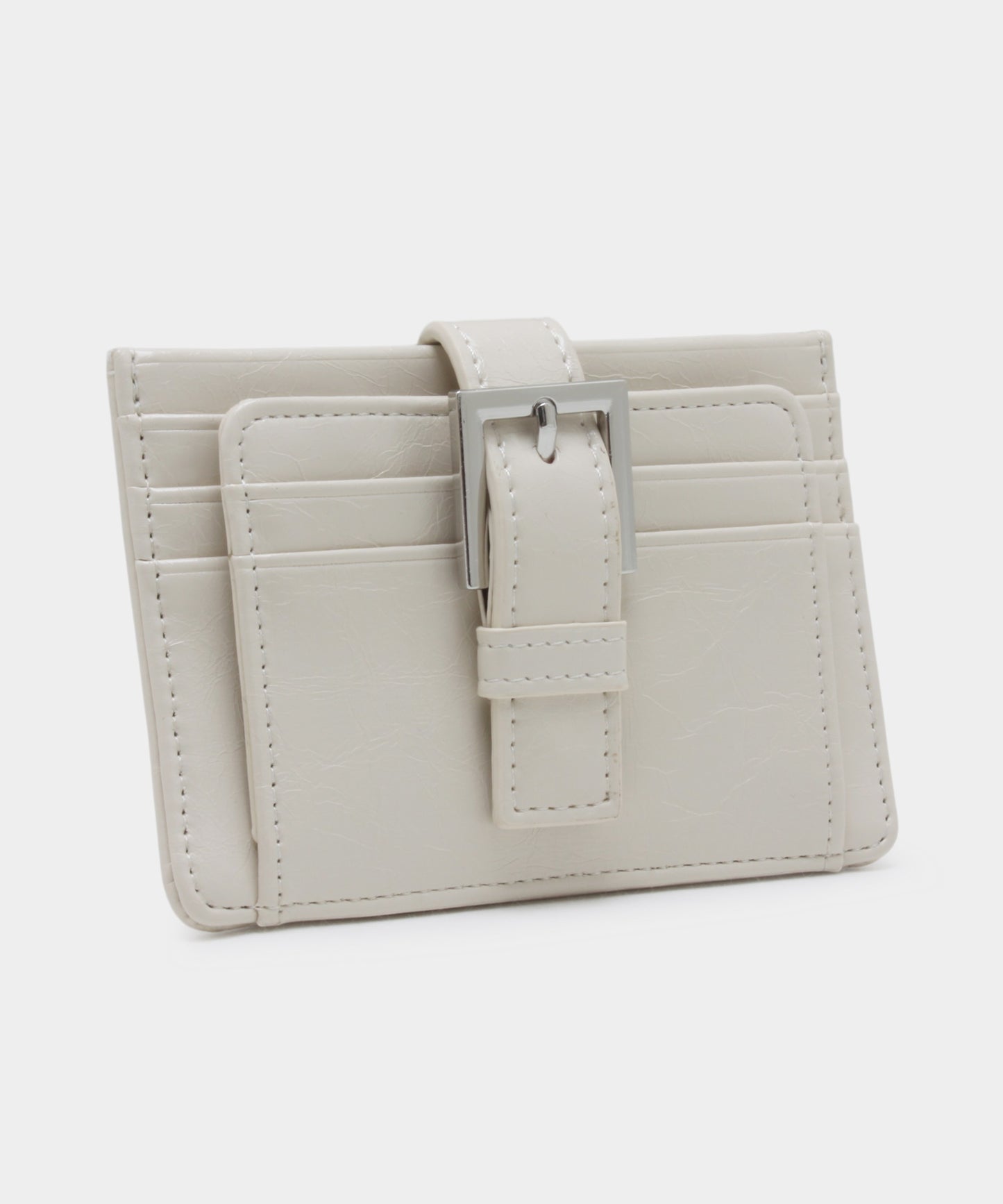 Buckle Card Wallet - Cream