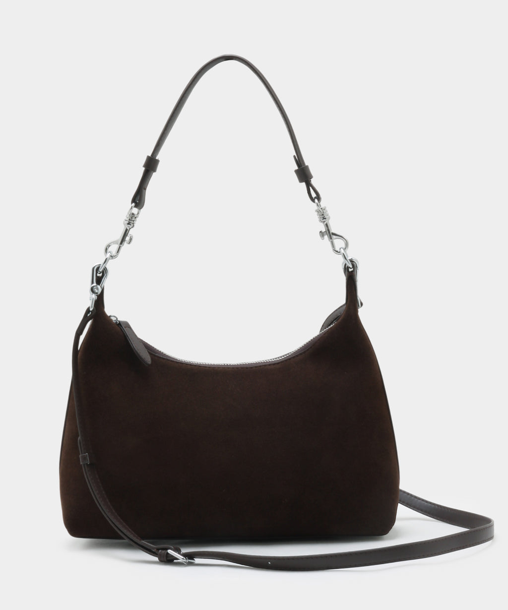 Velucia Suede Bag - Darkbrown