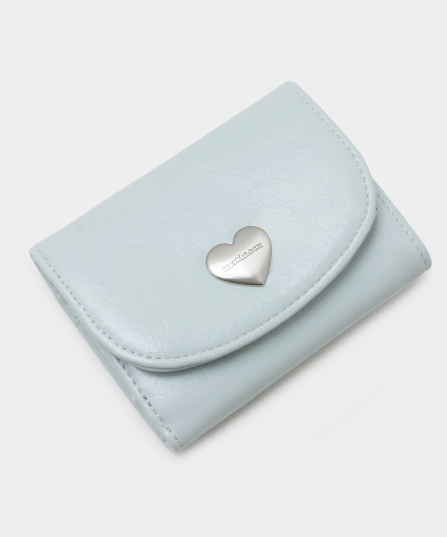Heart Fold Wallet - Sky Blue