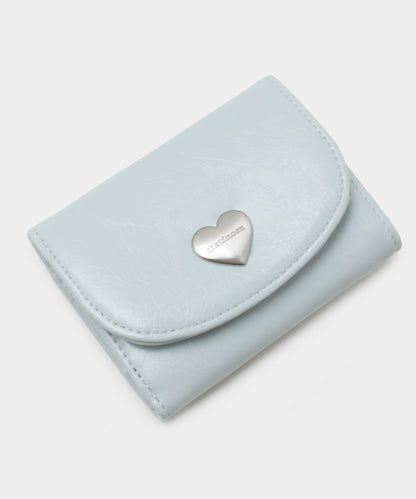 Heart Fold Wallet - Sky Blue