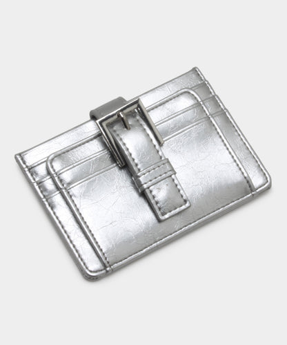Buckle Card Wallet - Silver