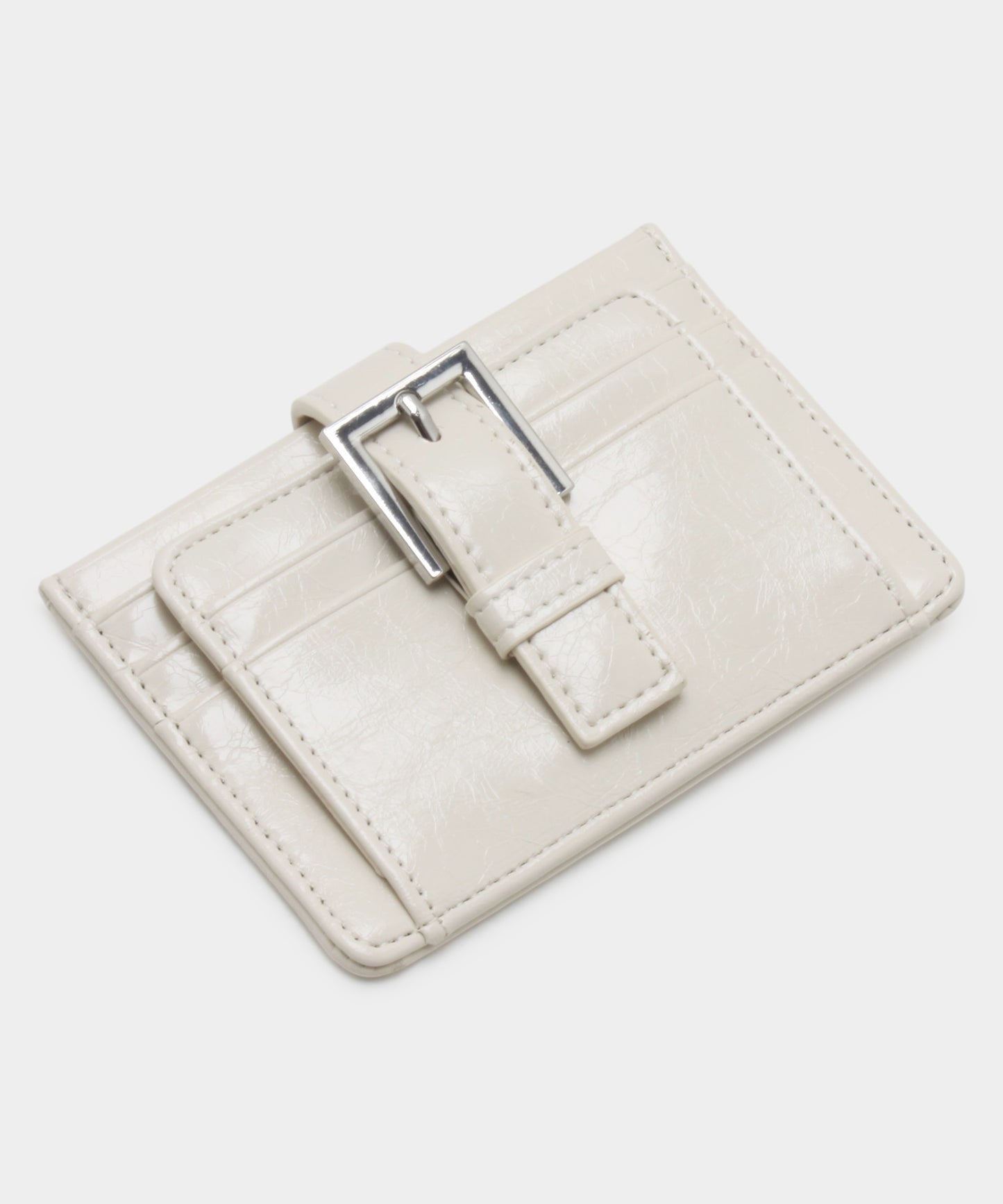 Buckle Card Wallet - Cream