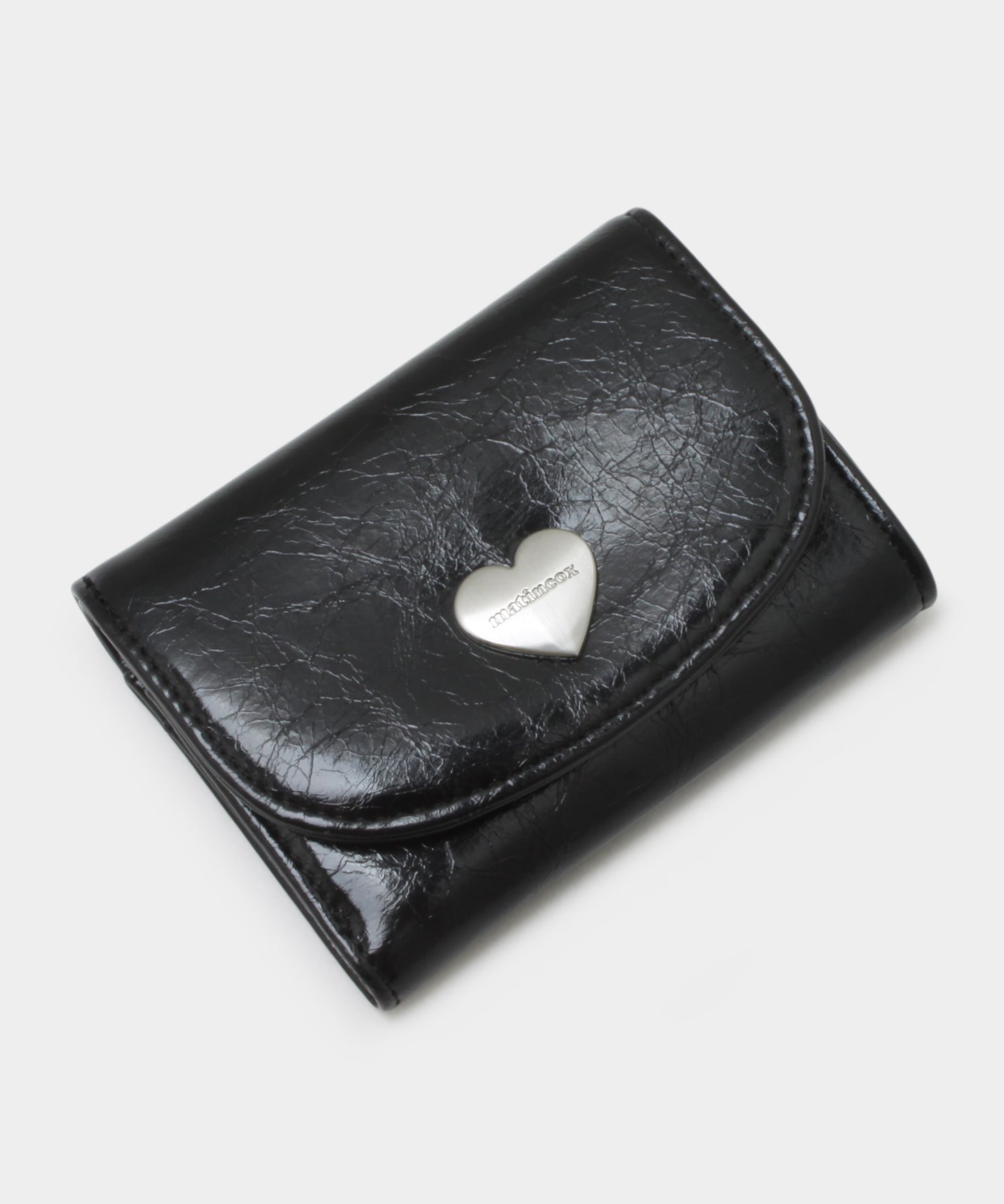 Heart Fold Wallet - Black