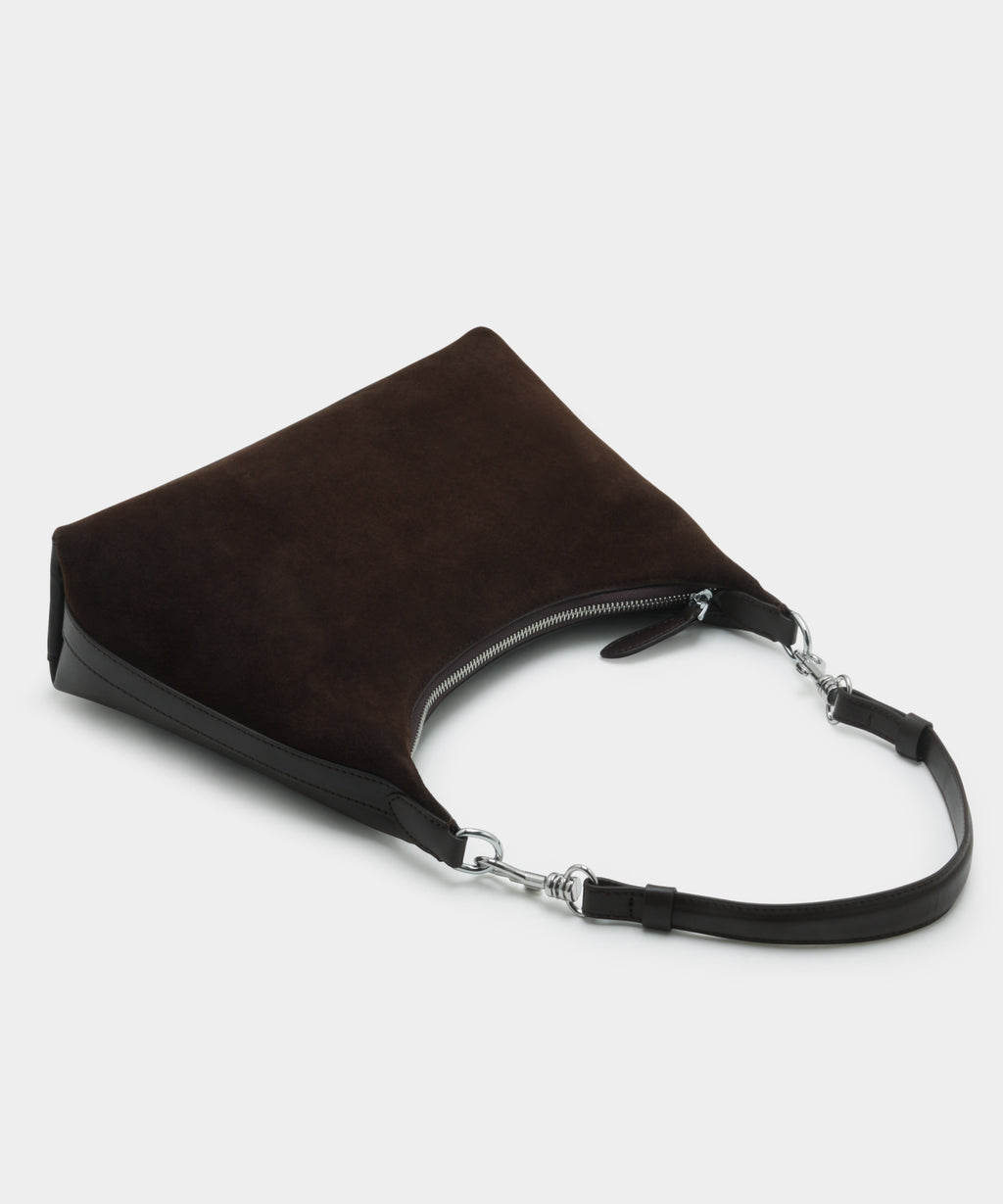 Velucia Suede Bag - Darkbrown