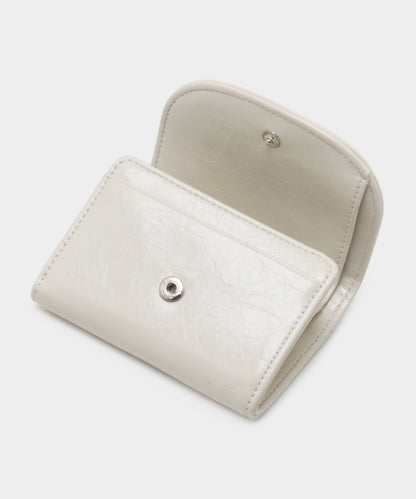 Heart Fold Wallet - Cream