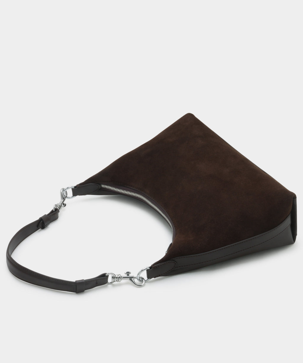 Velucia Suede Bag - Darkbrown
