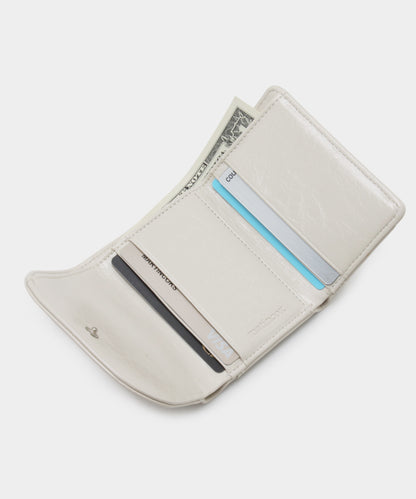 Heart Fold Wallet - Cream