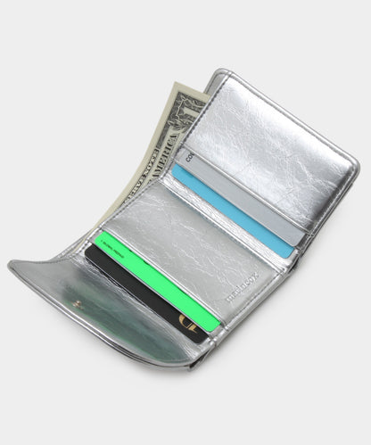 Heart Fold Wallet - Silver