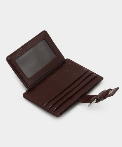 Buckle Card Wallet - Chocolate