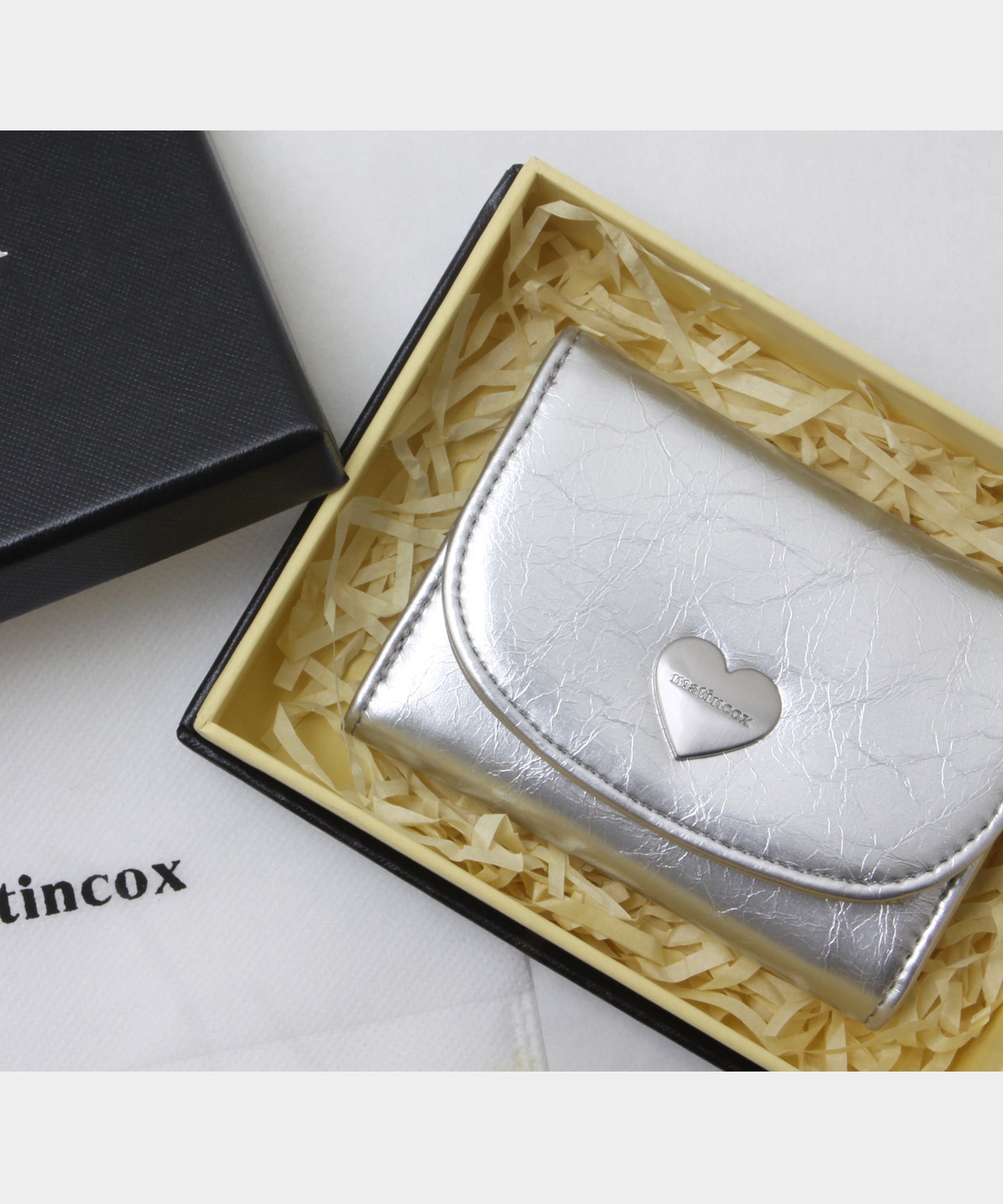 Heart Fold Wallet - Silver