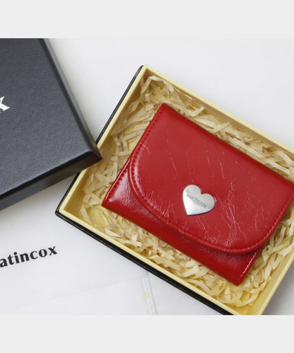 Heart Fold Wallet - Red