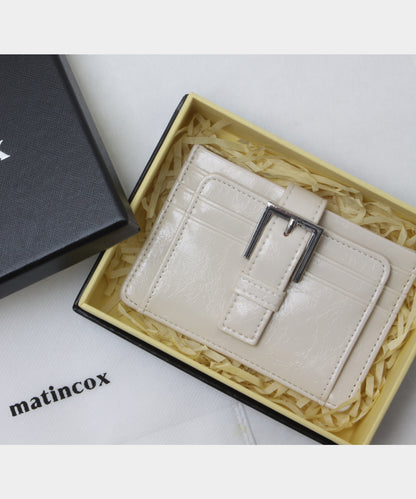 Buckle Card Wallet - Cream