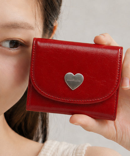 Heart Fold Wallet - Red