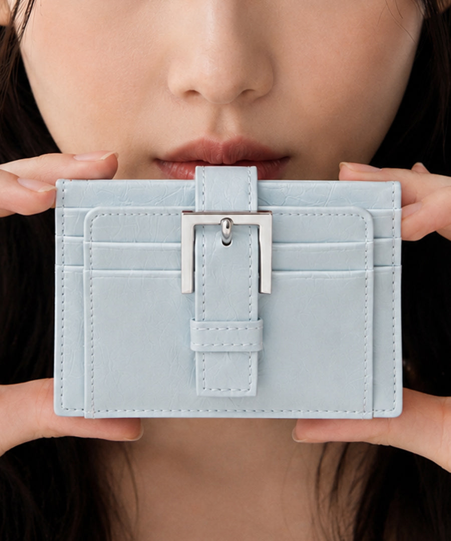 Buckle Card Wallet - Sky Blue