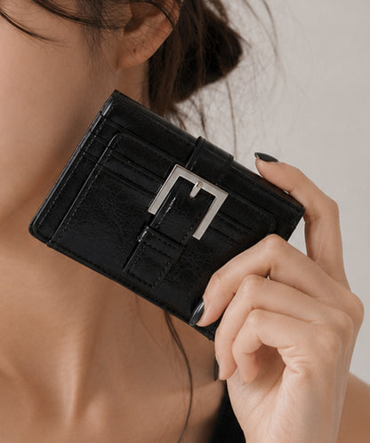 Buckle Card Wallet - Black