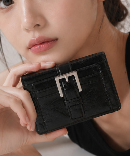 Buckle Card Wallet - Black